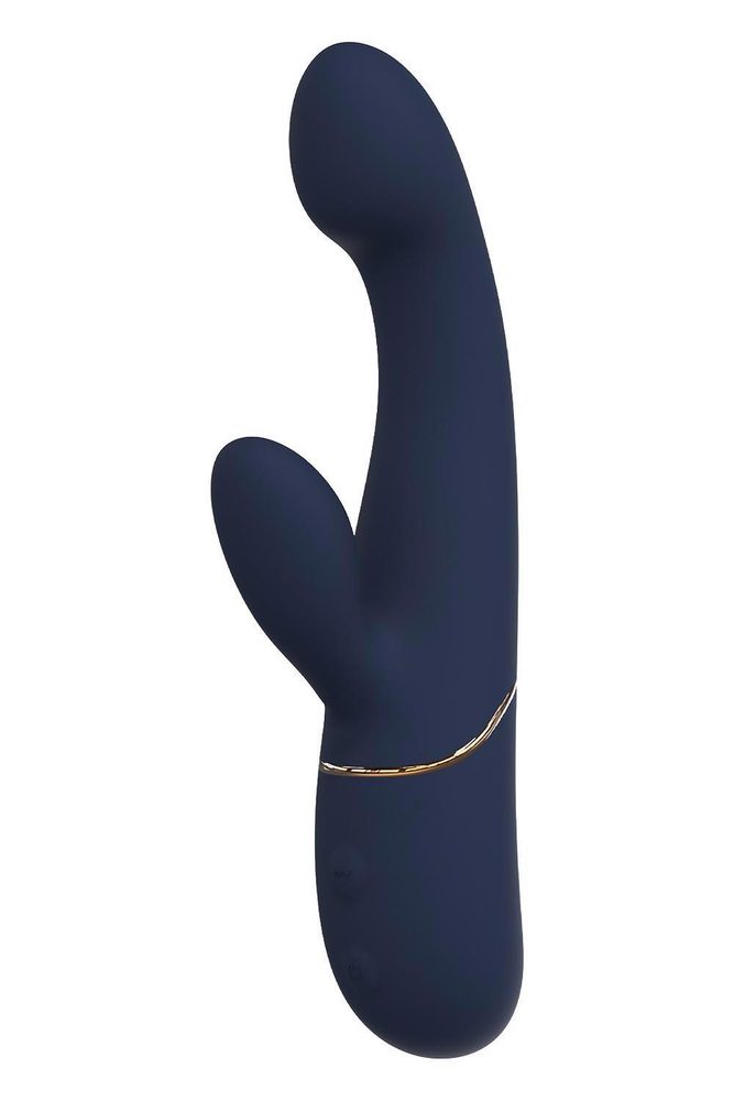 Wibrator króliczek duo Hestia ciemnoniebieski silikonowy USB 21 cm Dreamtoy