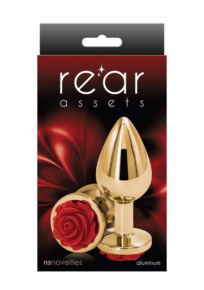 Plug analny aluminiowy Rose NS Novelties czerwony 8.9 cm