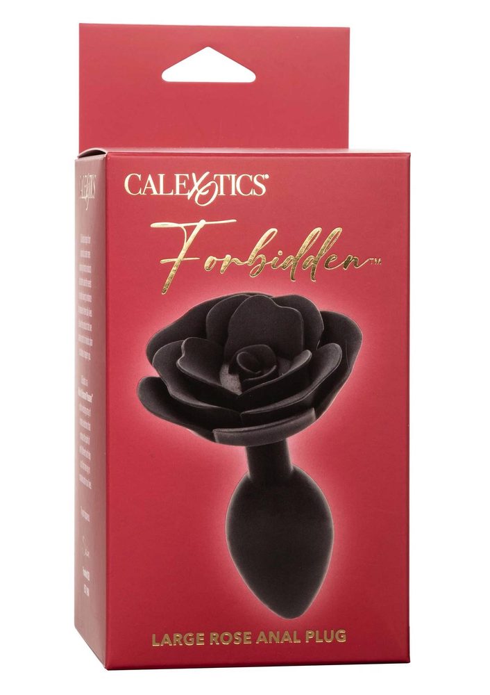 Korek analny silikonowy Calexotics Forbidden Rose duży czarny