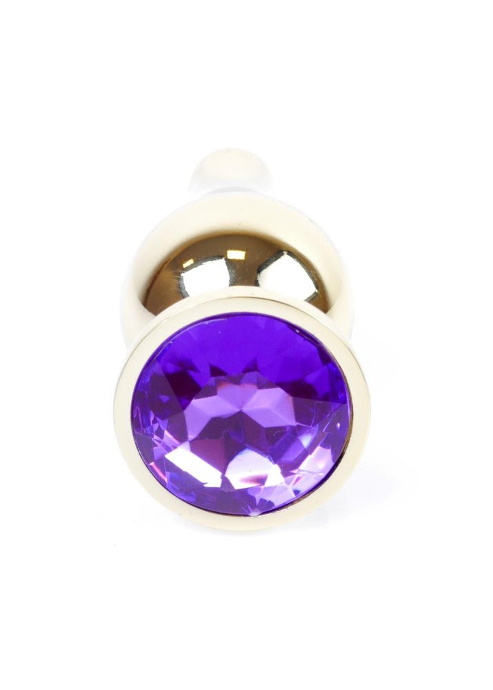 Korek analny diamentowy ze stali MyLove Toys fioletowy 9.5 cm