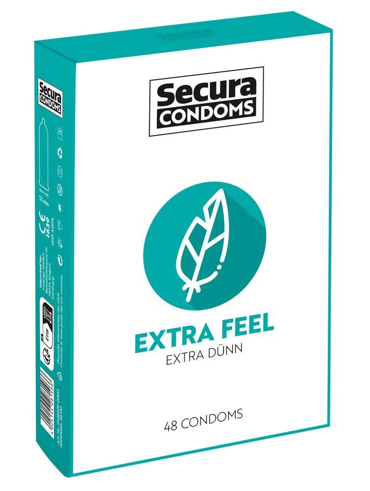 Prezerwatywy Secura Extra Feel ultra cienkie 48 sztuk