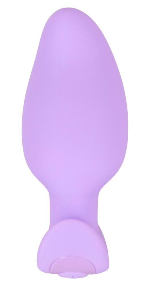 Korek analny wibrujący Cuties fioletowy USB 8 cm