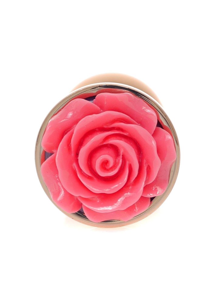 Korek analny z różą MyLove Toys różowy 7 cm