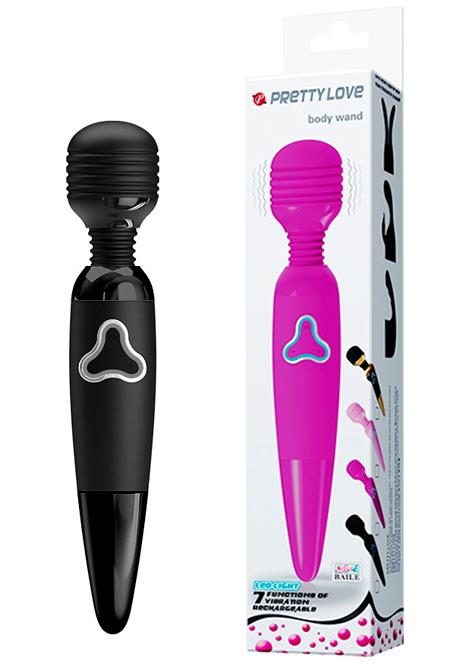 Masażer wand Pretty Love Body Wand czarny 7 funkcji USB 25 cm
