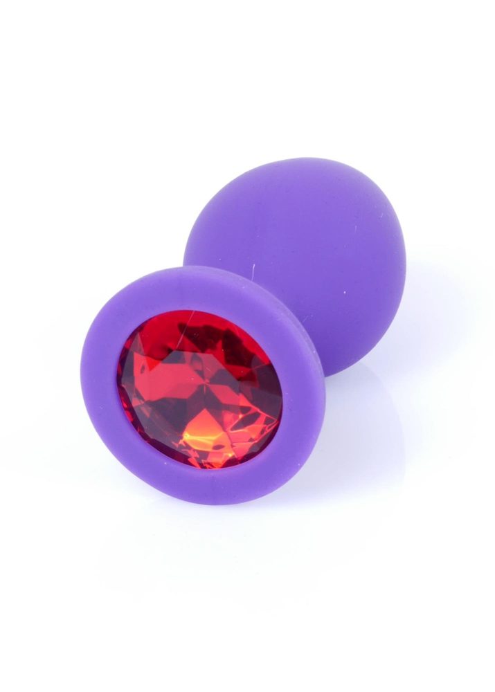 Silikonowy korek analny MyLove Toys fioletowy średni 8 cm
