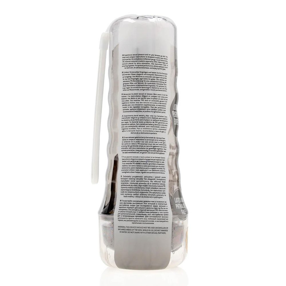 Masturbator TPE Easy Rider RealRock czarny 21,5 cm