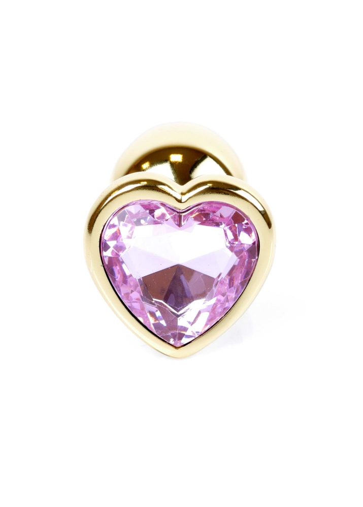 Korek analny złoty serce z diamentem MyLove Toys 7 cm