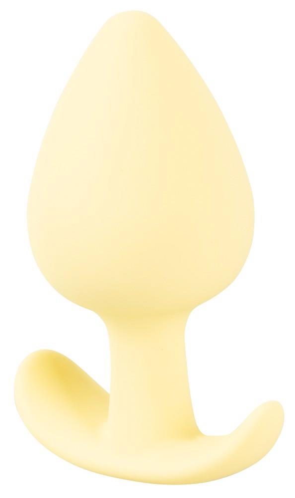 Korek analny Cuties żółty silikonowy 6,5 cm