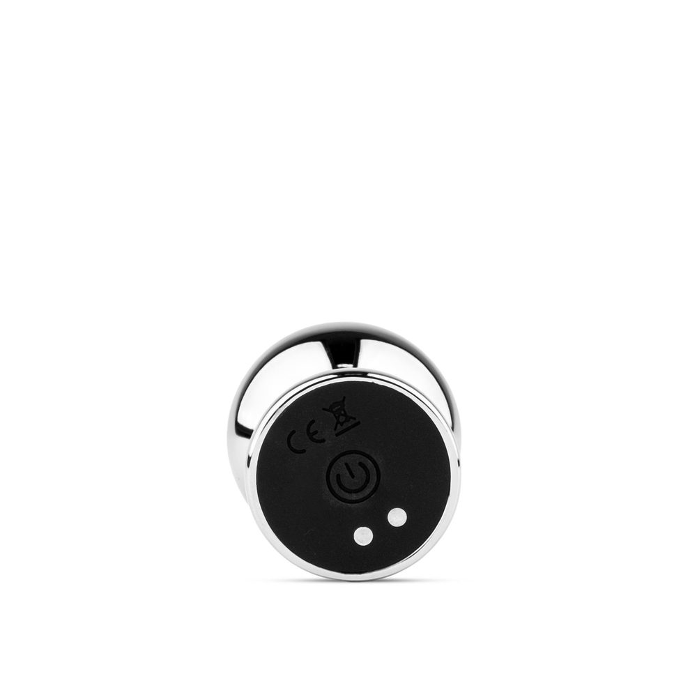 Metalowy wibrujący korek analny L z pilotem USB HeavyFun