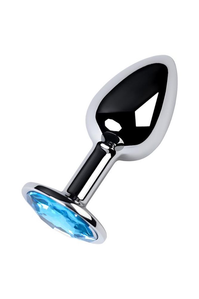 Korek analny metalowy TOYFA Metal srebrny z topazem 7 cm