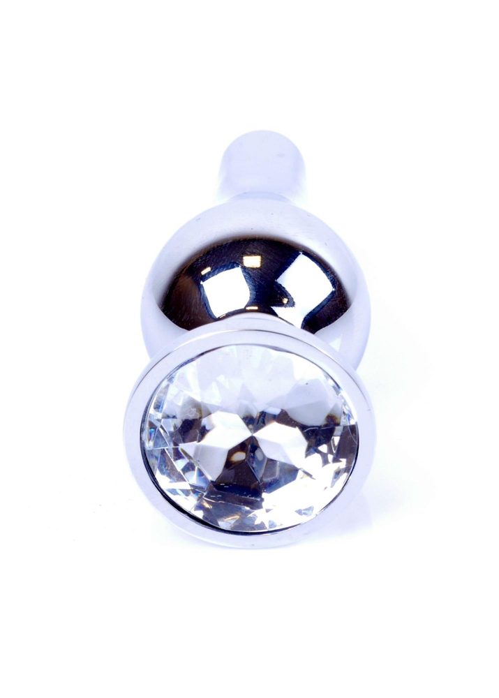 Korek analny srebrny z diamentem MyLove Toys 9,5 cm