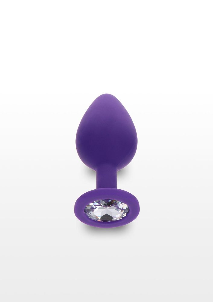 Korek analny Diamond Booty Jewel fioletowy z kryształkiem 8 cm
