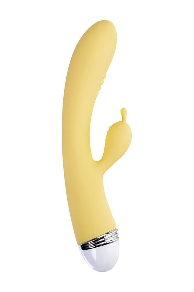 Wibrator króliczek Flovetta Aster silikonowy żółty USB 22 cm