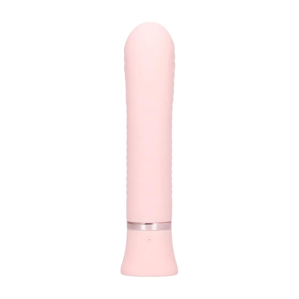 Wibrator punktu G żebrowany silikonowy Loveline Divine różowy 16 cm