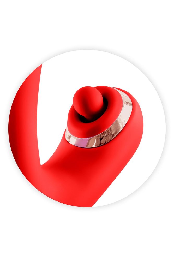 Wibrator króliczek Yoba Joyfully 3w1 czerwony USB 25 cm