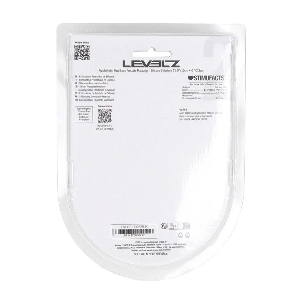 Masażer prostaty silikonowy Levelz 2 M czarny 11 cm
