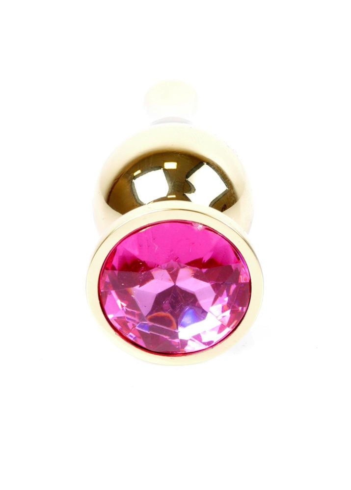 Biżuteria analna stalowa MyLove Toys z diamentem różowa 9,5 cm