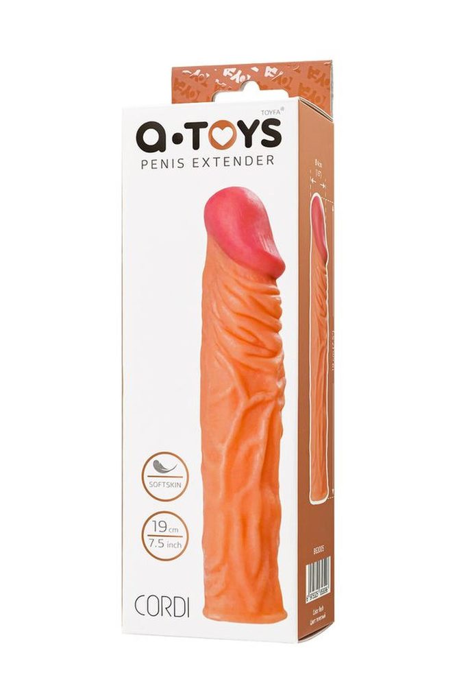 Przedłużka na penisa Softskin cielista A Toys 19 cm