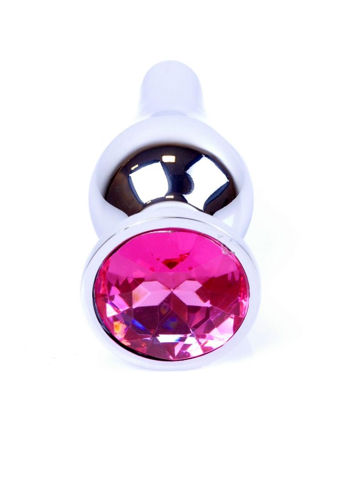Biżuteria analna srebrna z różowym diamencikiem MyLove Toys 9.5 cm