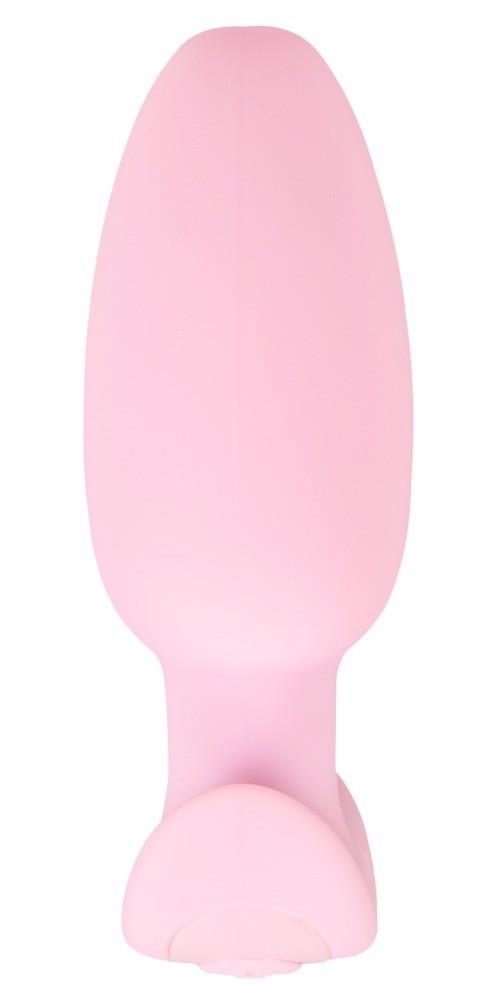 Korek analny wibrujący Cuties silikonowy różowy USB 8 cm