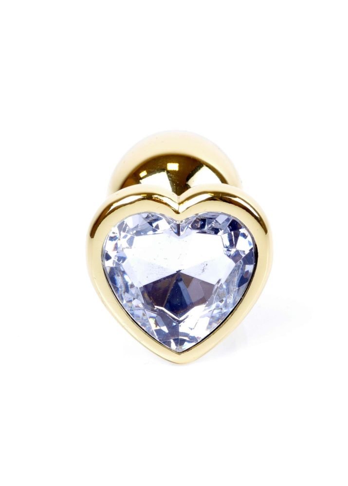 Biżuteria analna MyLove Toys złote serce diament 7 cm