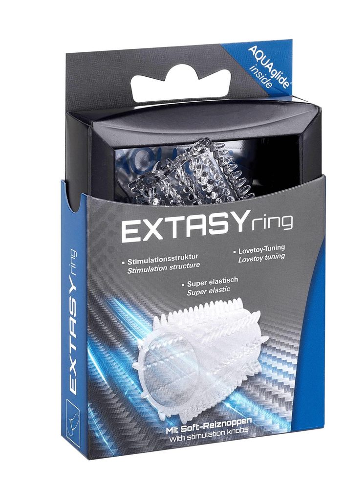 Nakładka Extasy Ring JoyDivision przezroczysta TPE 4.5 cm