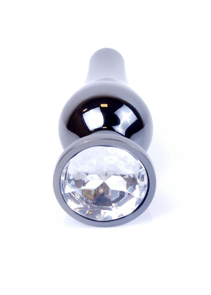 Biżuteria analna stalowa MyLove Toys srebrna z diamencikiem 9.5 cm