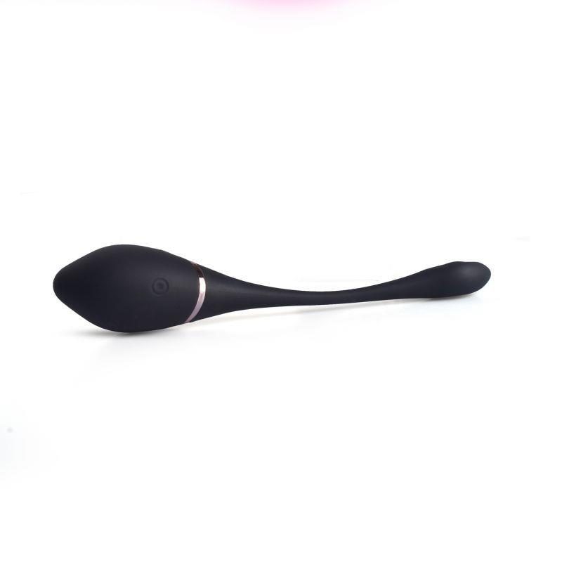 Jajko wibrujące Toyz4lovers silikonowe czarne z pilotem 17 cm