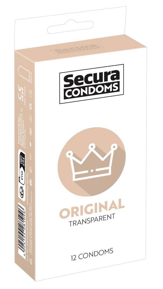 Prezerwatywy Secura Original lateksowe 18 cm 12 sztuk