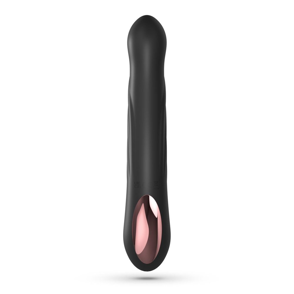 Wibrator króliczek Crushious Lapin silikonowy czarny USB 21,5 cm