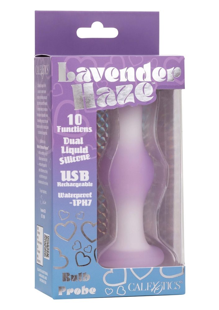 Silikonowy wibrujący korek analny Calexotics Lavender Haze fioletowy
