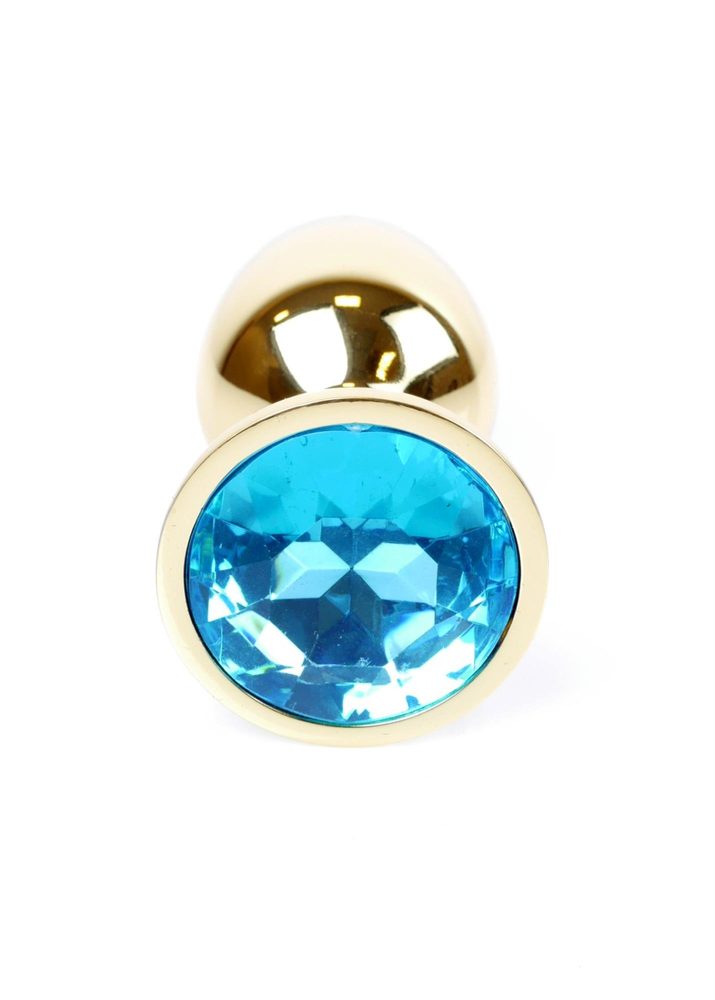 MyLove Toys - Złoty Plug Jewellery - Jasnoniebieski