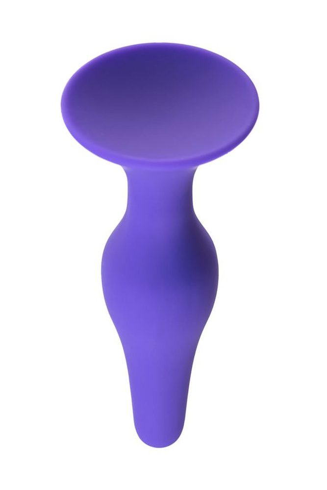 Korek analny silikonowy z przyssawką A-Toys fioletowy 10 cm