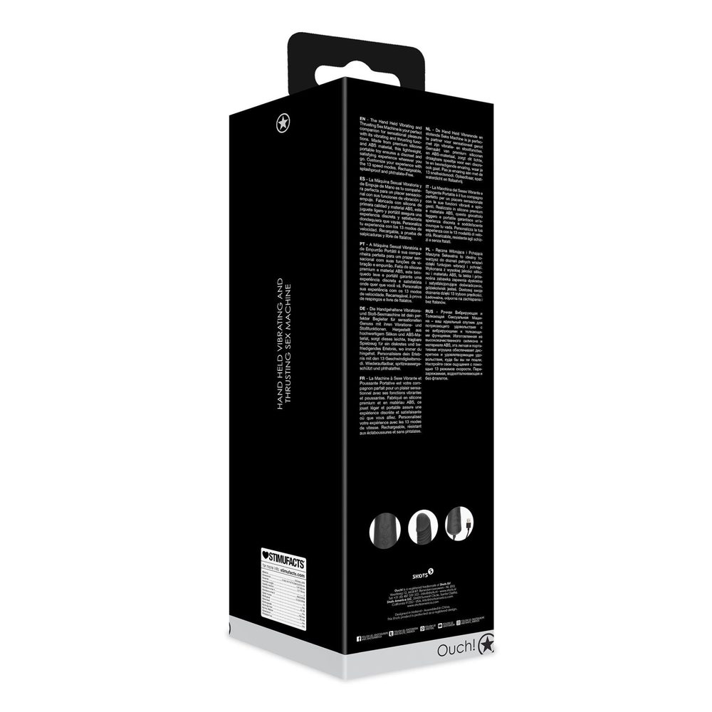 Maszyna do seksu Ouch! czarna z ruchem posuwistym USB