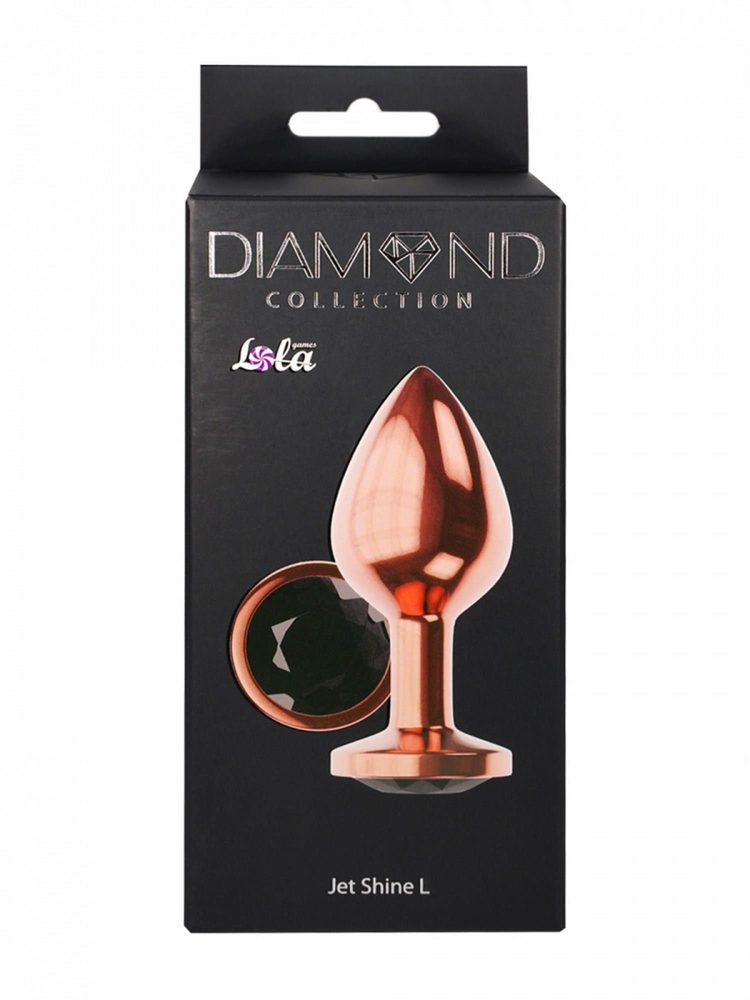 Korek analny metalowy Diamond Shine L różowe złoto 8,3 cm