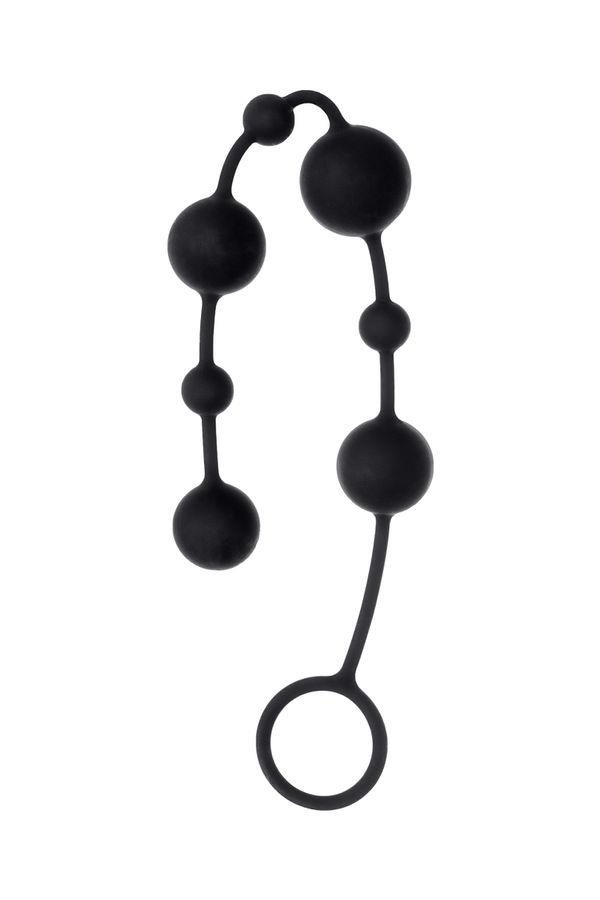 Koraliki analne silikonowe A-Toys Coron z 7 kulkami czarne 36 cm