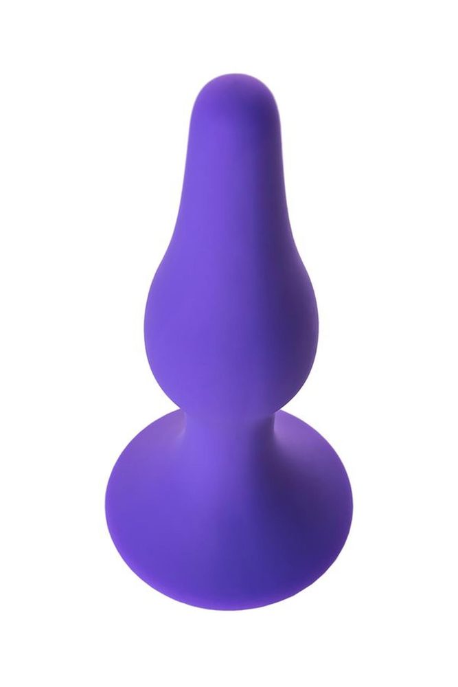 Korek analny silikonowy z przyssawką A-Toys fioletowy 10 cm