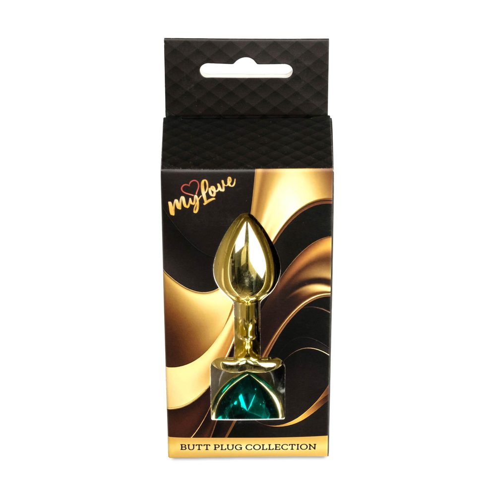 MyLove Toys - Jewellery Gold  Heart PLUG- Green