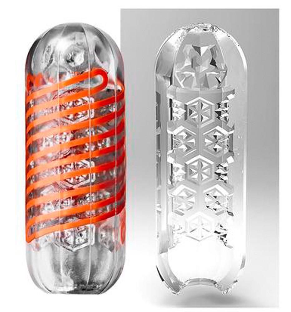 Masturbator spinner Tenga Hexa przezroczysty 13 cm