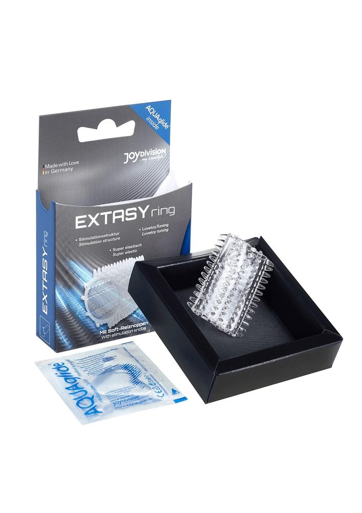 Nakładka Extasy Ring JoyDivision przezroczysta TPE 4.5 cm