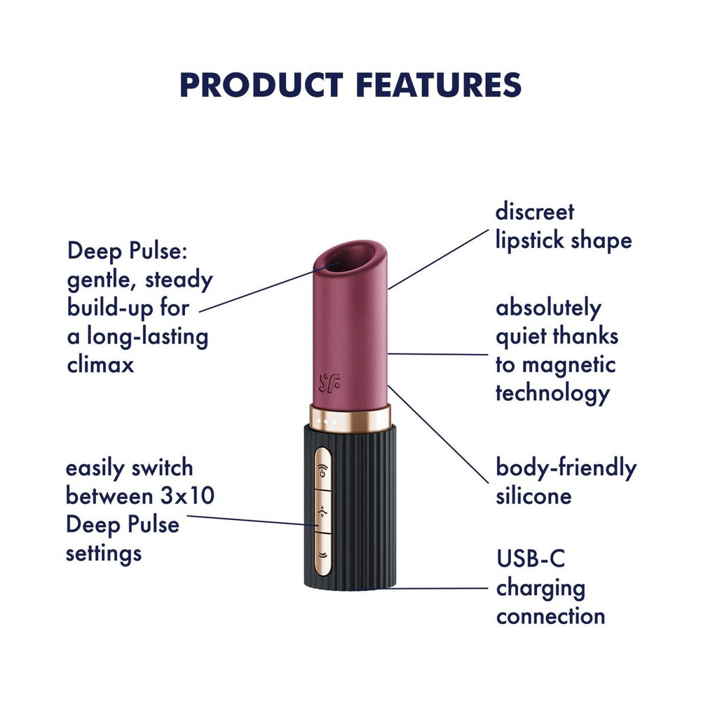 Stymulator łechtaczki Satisfyer Deep Kiss silikonowy USB