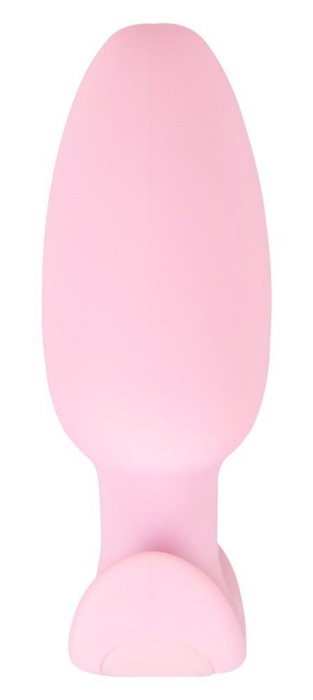 Korek analny wibrujący Cuties silikonowy różowy USB 8 cm