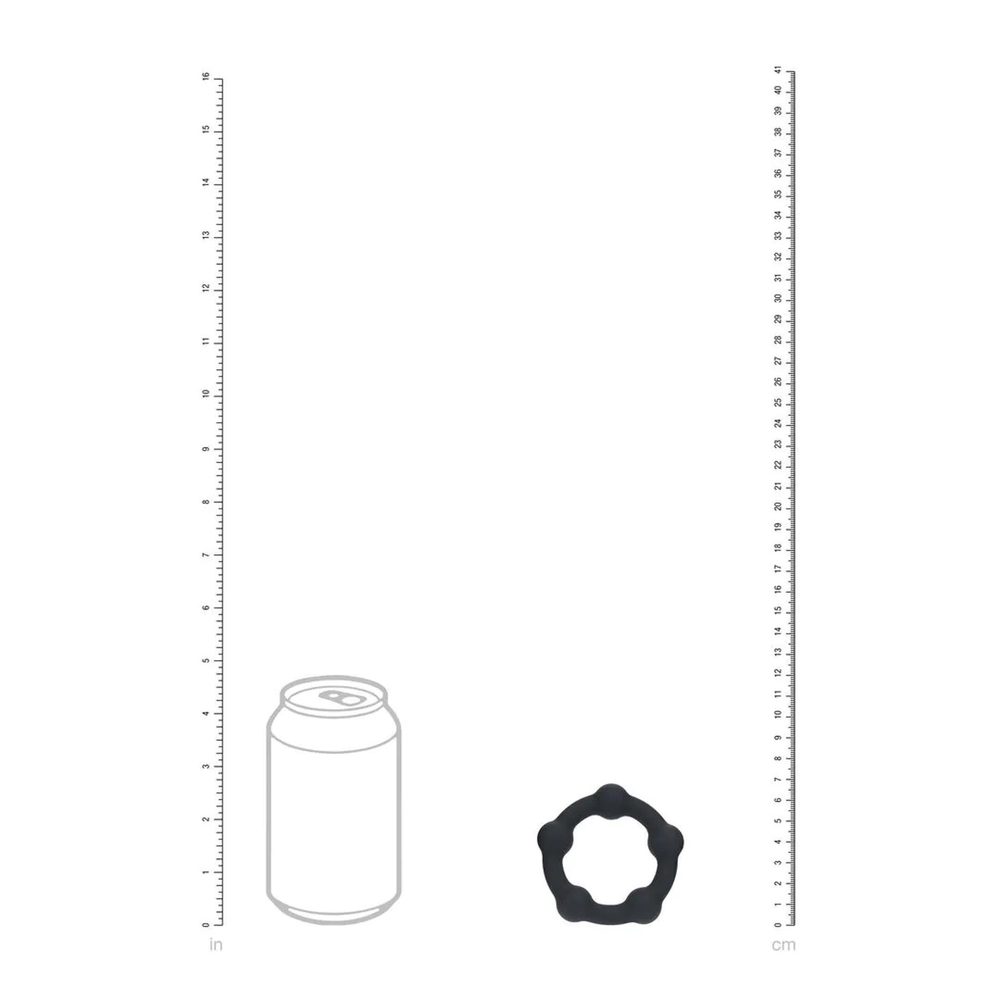 Pierścień erekcyjny silikonowy koralikowy Levelz czarny M 3,5cm