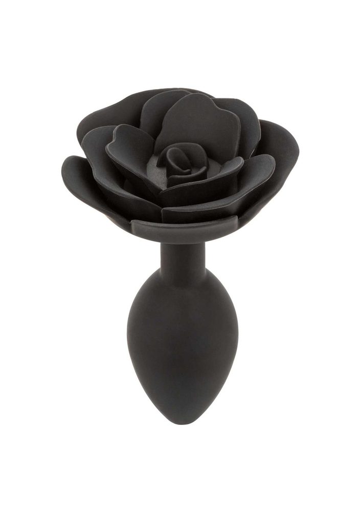 Korek analny silikonowy Calexotics Forbidden Rose duży czarny