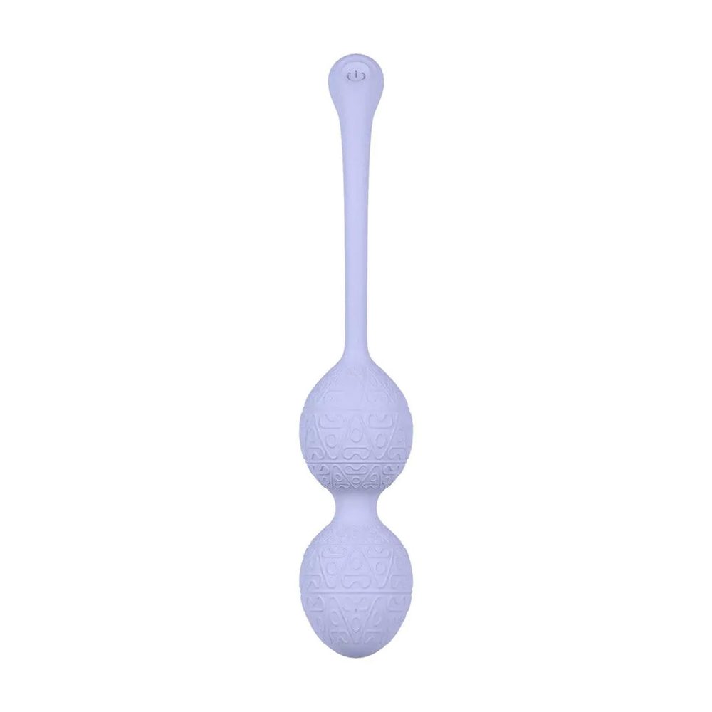 Kulki Kegla wibrujące Loveline lawendowe z pilotem 19 cm