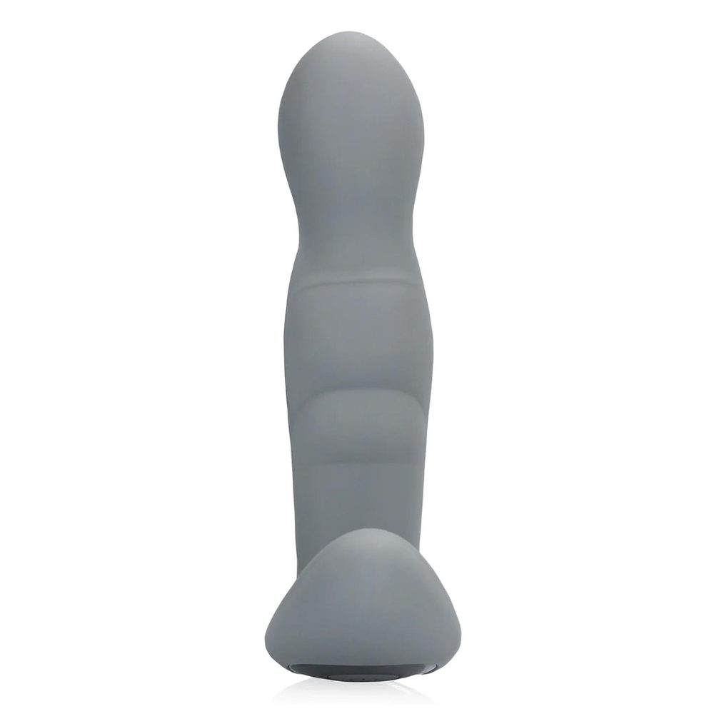 Silikonowy rotacyjny stymulator prostaty Loveline szary z pilotem 13 cm