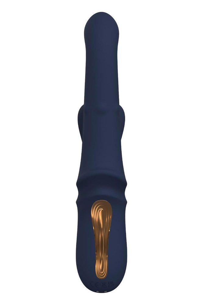 Wibrator króliczek Dreamtoys Iris Duo z kuleczkami niebieski