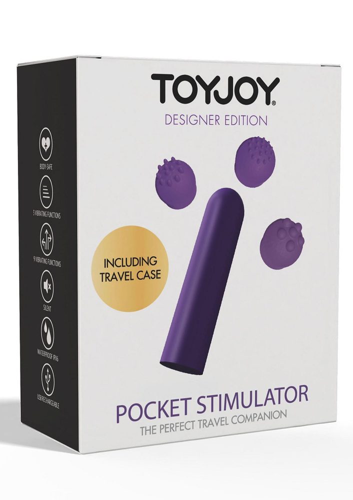 Wibrator kieszonkowy ToyJoy fioletowy 12 funkcji USB 6 cm