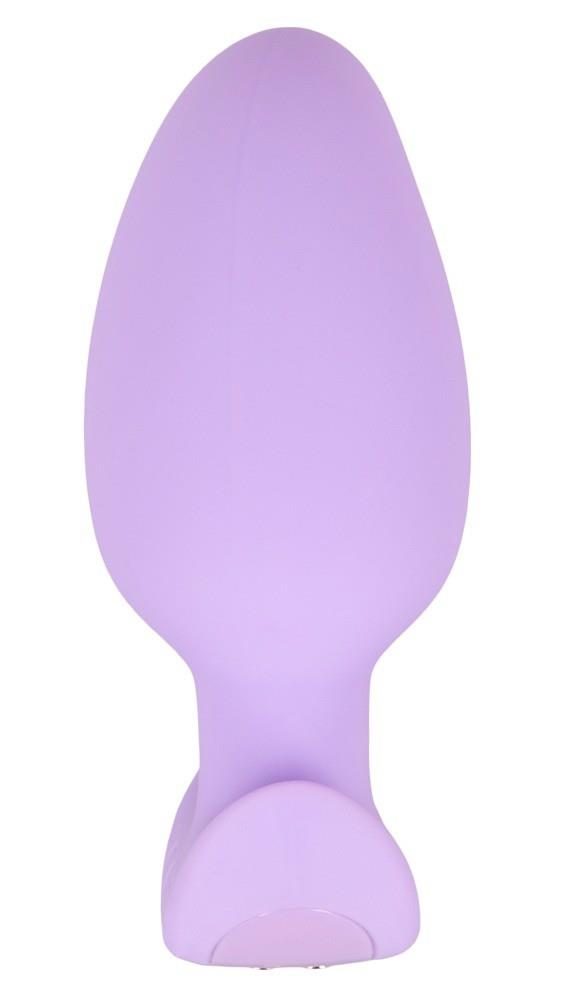 Korek analny wibrujący Cuties fioletowy USB 8 cm