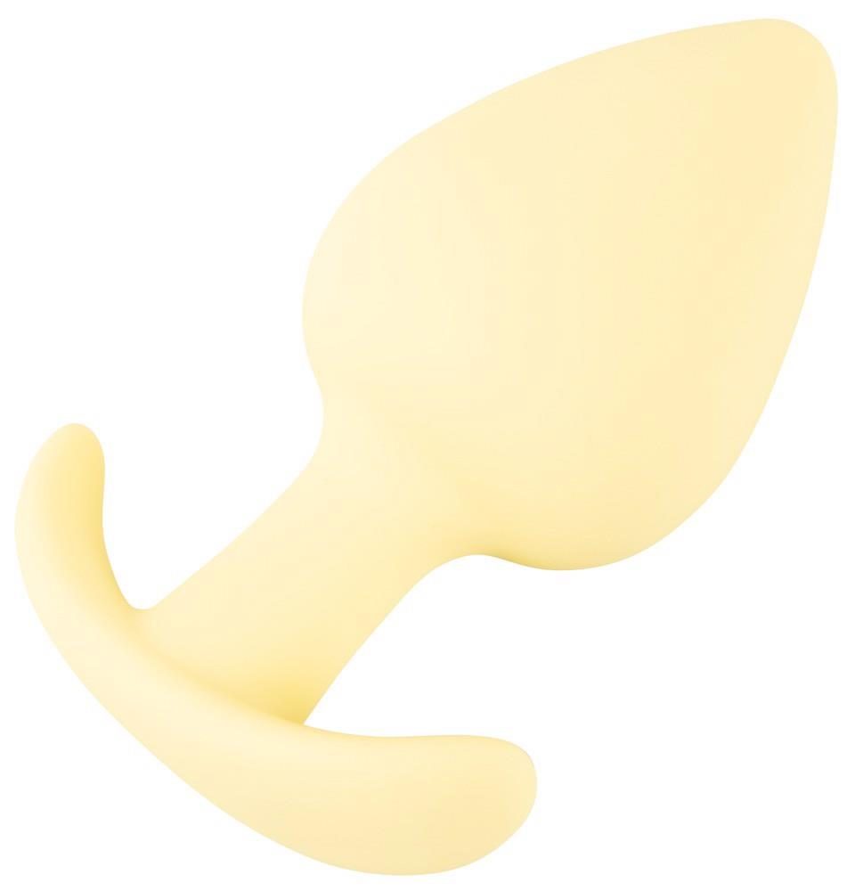 Korek analny Cuties żółty silikonowy 6,5 cm